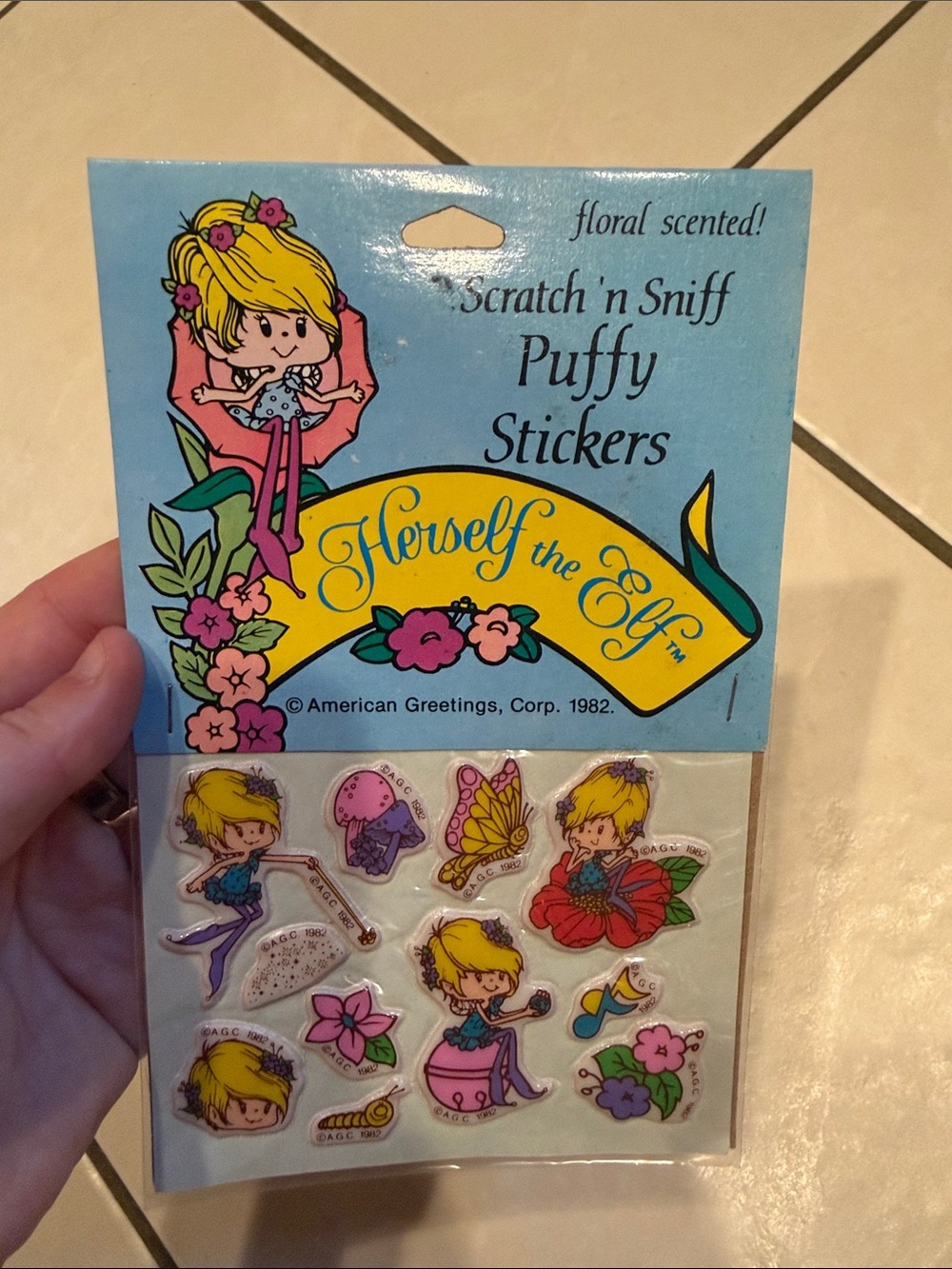 Herself the Elf Scratch & Sniff Puffy Stickers American Greetings Vintage 1982